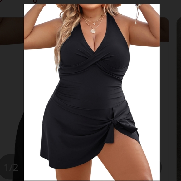 Blooming Jelly Women's Maternity Plus Size Black Swimsuit XXL 1 Piece - Picture 1 of 1